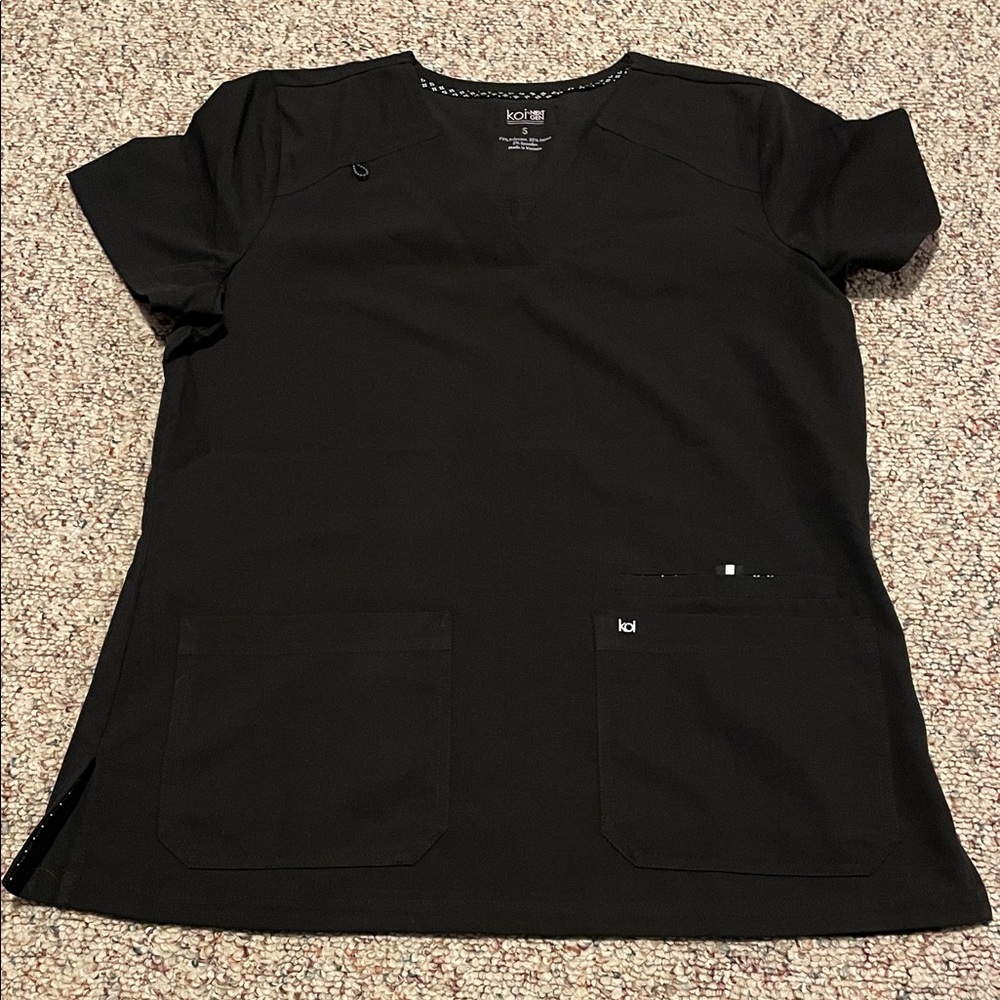 Koi Women's Black V-Neck Blouse